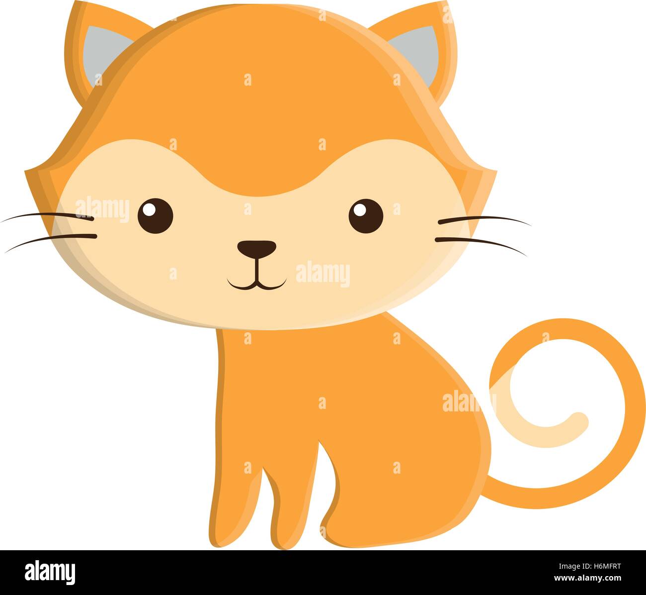 cute cat kawaii style vector illustration design Stock Vector Image ...