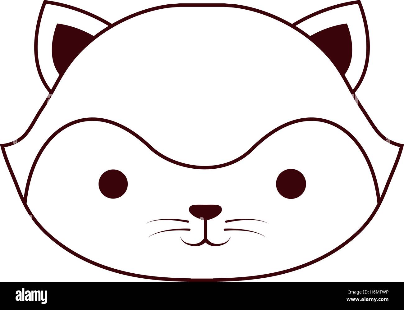 cute cat kawaii style vector illustration design Stock Vector Image ...