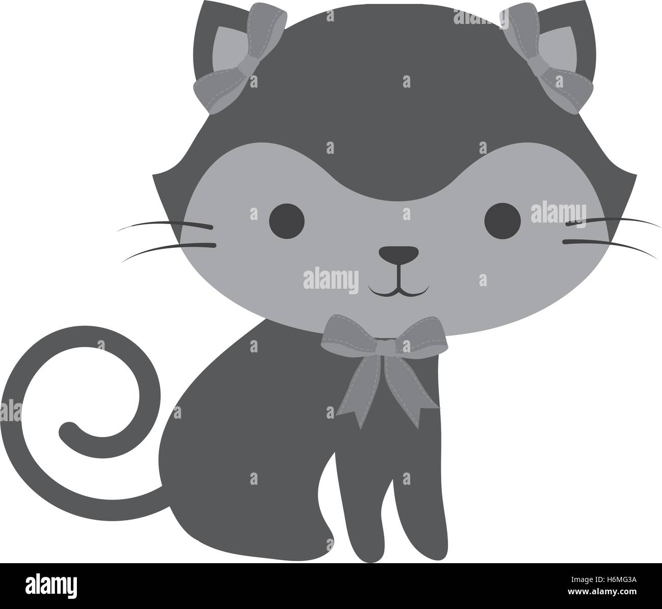 cute cat kawaii style vector illustration design Stock Vector Image ...