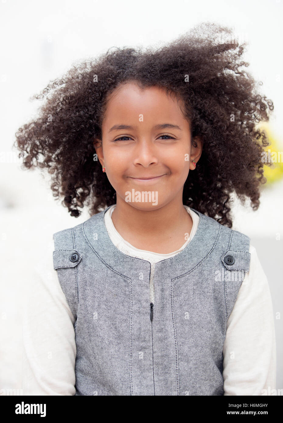 Little cute sweet african american girl hi-res stock photography