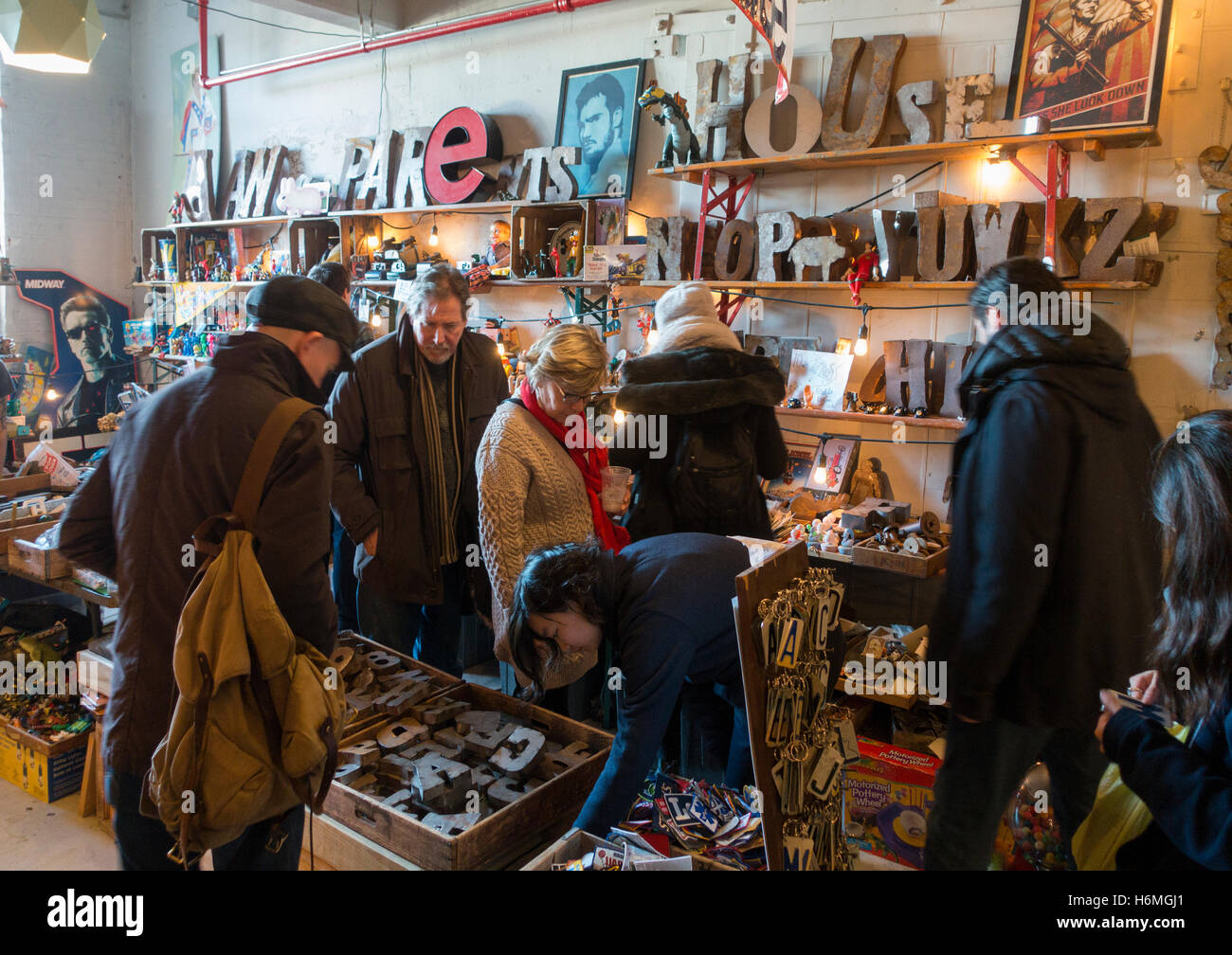 Brooklyn Flea market industry city NYC Stock Photo Alamy