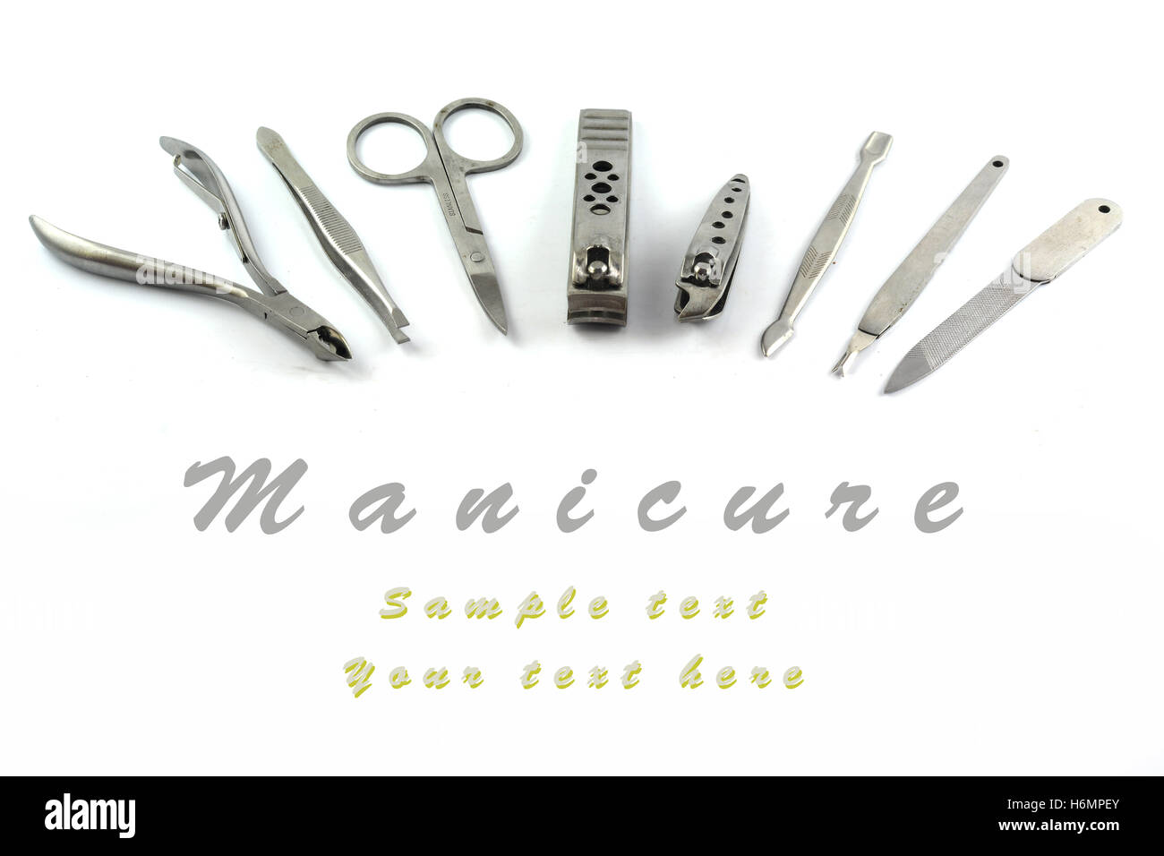 Tools of a manicure set Stock Photo Alamy