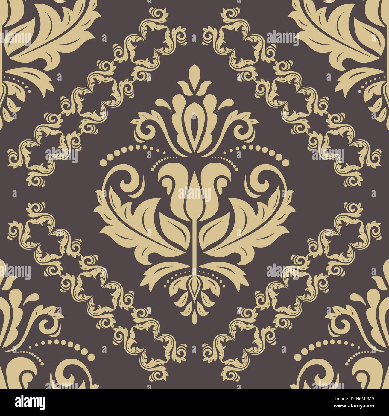 Seamless Damask Vector Background Stock Vector Image & Art - Alamy