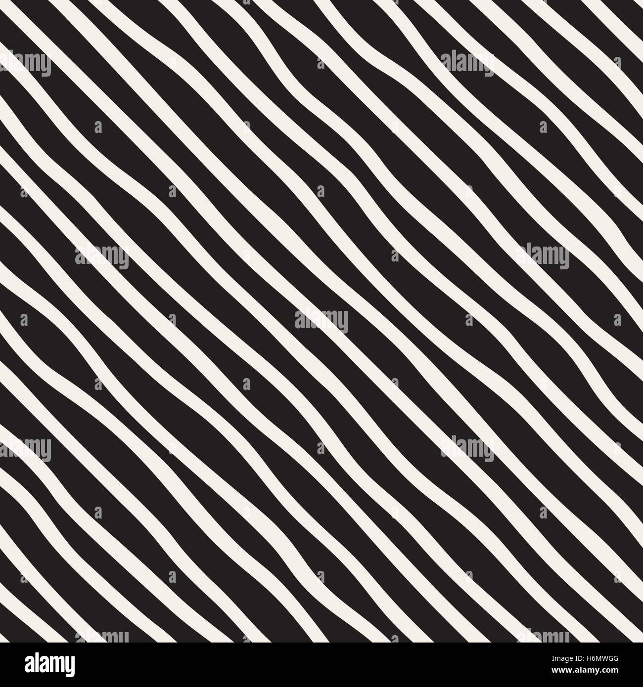 Vector Seamless Black and White Hand Drawn Diagonal Stripes Pattern ...