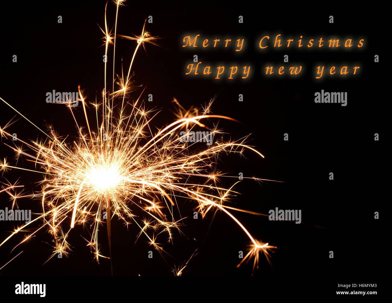 Christmas and newyear party sparkler on black Stock Photo Alamy
