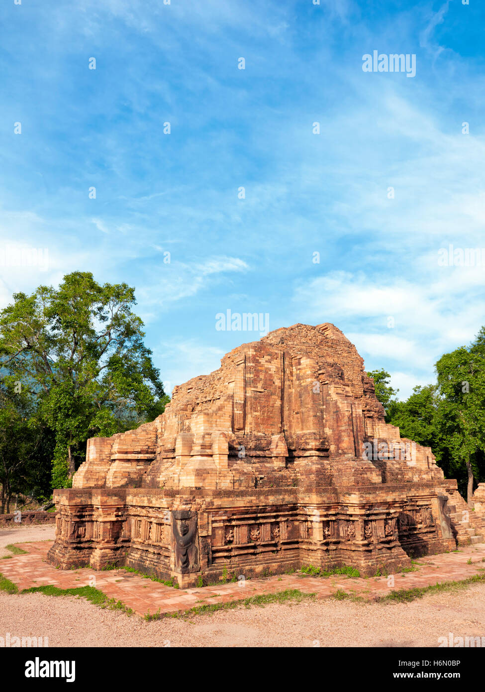 Ancient temple ruins of Group G. My Son Sanctuary, Quang Nam Province, Vietnam. Stock Photo