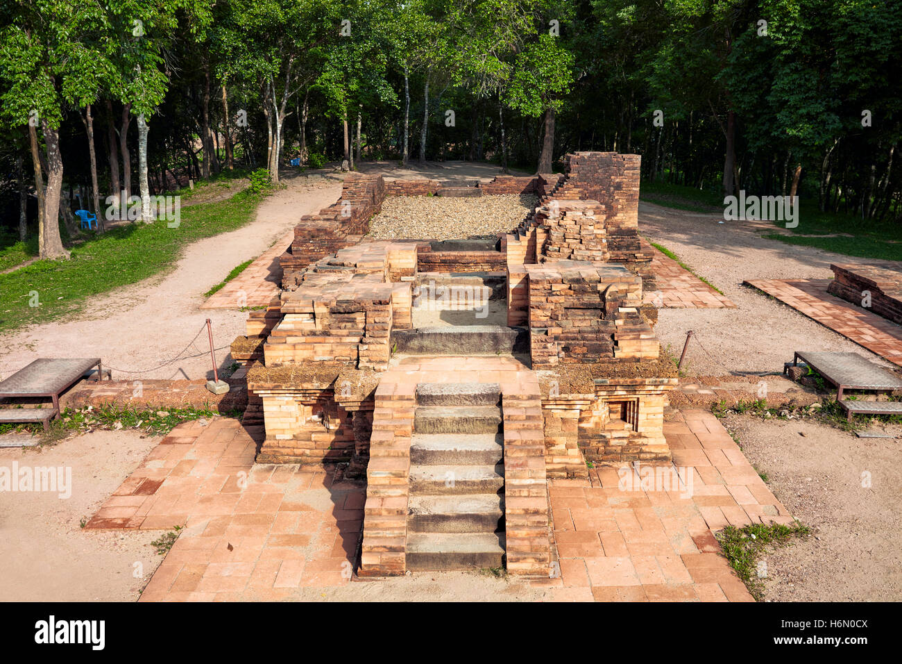 Ancient temple ruins of Group G. My Son Sanctuary, Quang Nam Province, Vietnam. Stock Photo