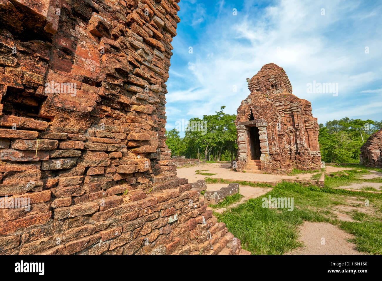 Kalan (sanctuary tower) in Group C. My Son Sanctuary, Quang Nam Province, Vietnam. Stock Photo