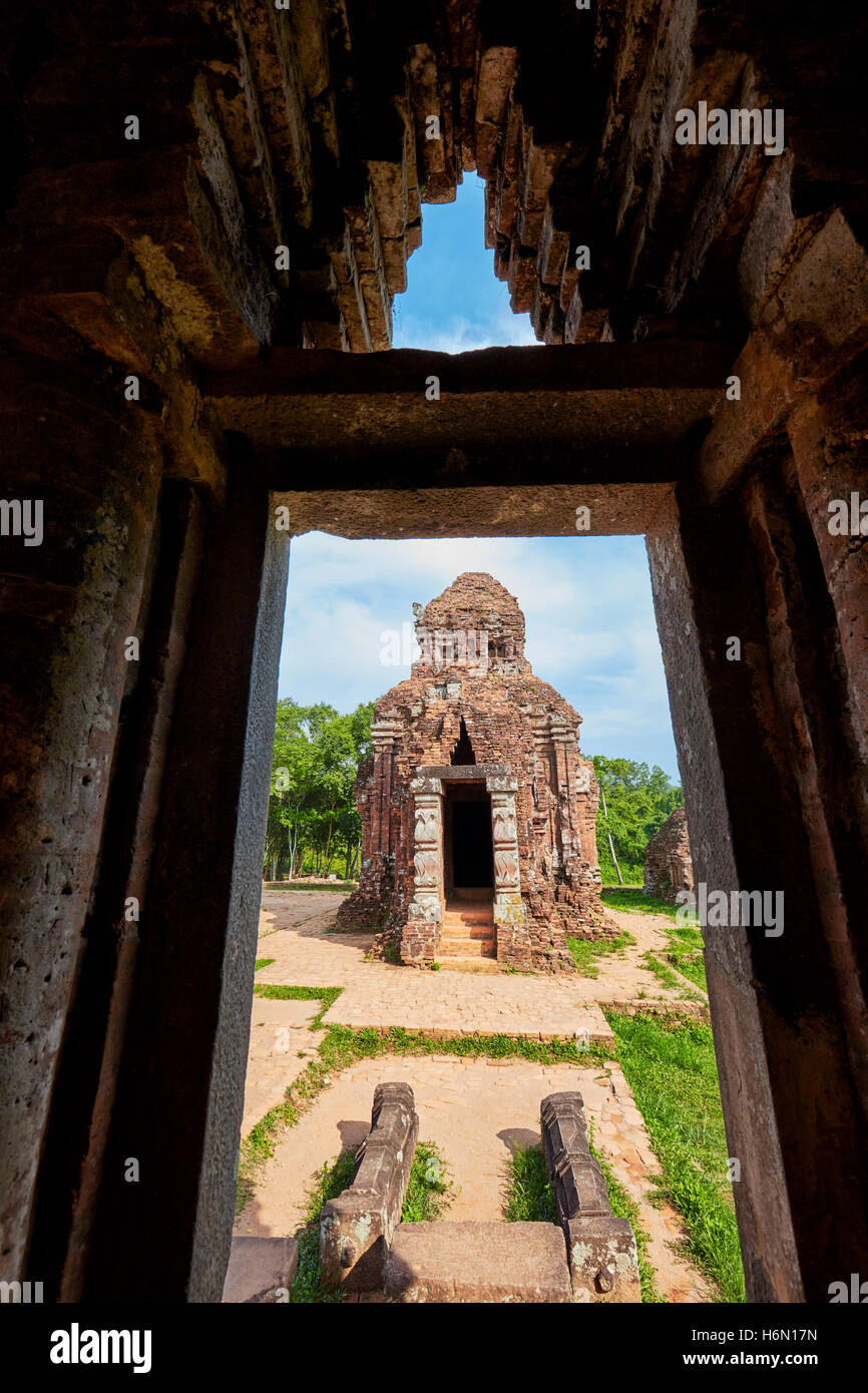 Kalan (sanctuary tower) in Group C. My Son Sanctuary, Quang Nam Province, Vietnam. Stock Photo