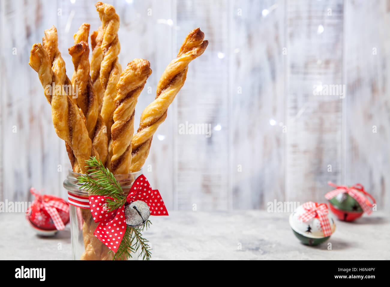 Cinnamon puff pastry sticks Stock Photo Alamy