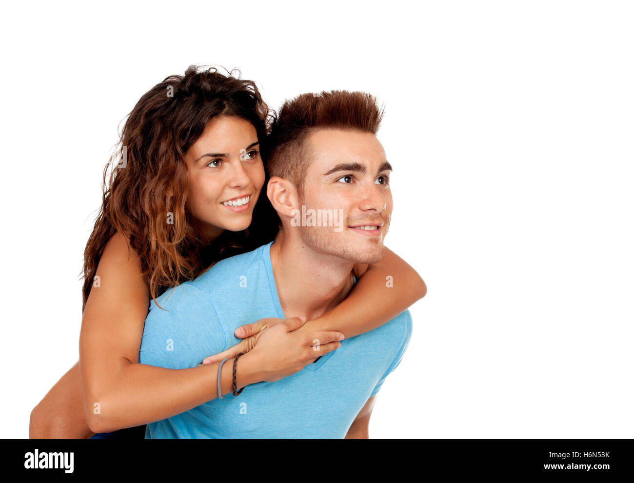 Young couple in love isolated on white background Stock Photo - Alamy