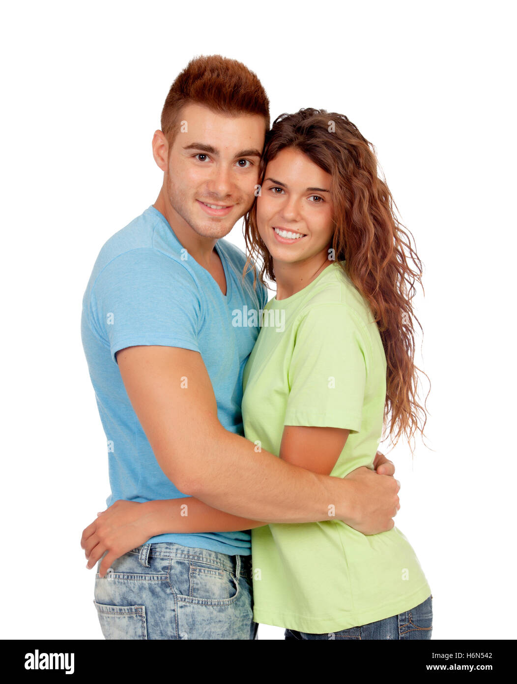 Young couple in love isolated on white background Stock Photo - Alamy