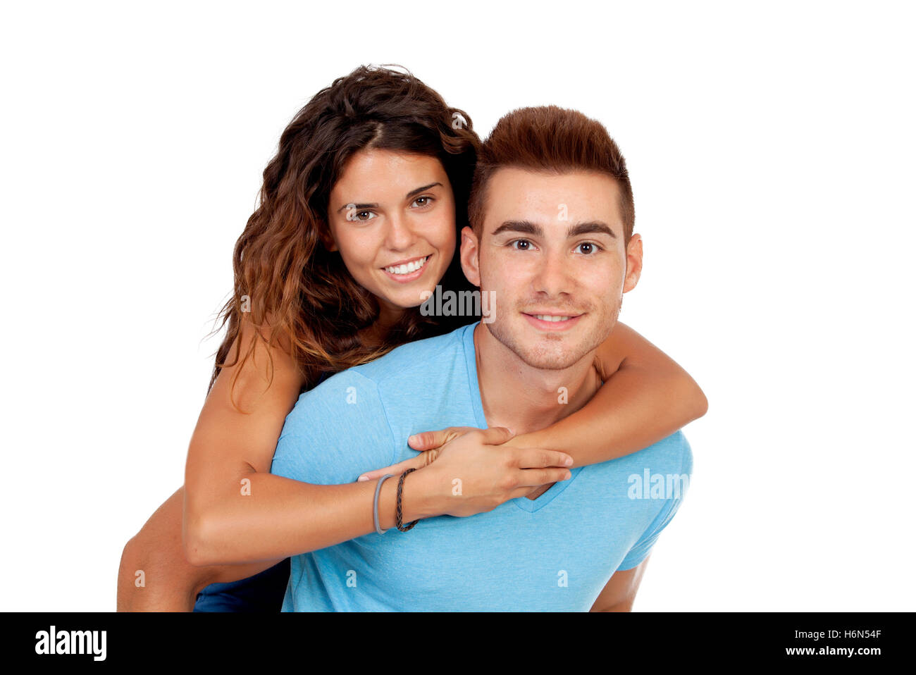 Young couple in love isolated on white background Stock Photo - Alamy