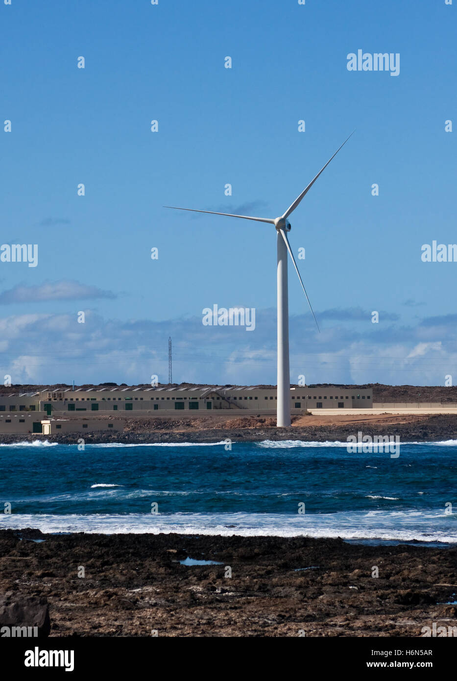 wind energy on sea Stock Photo