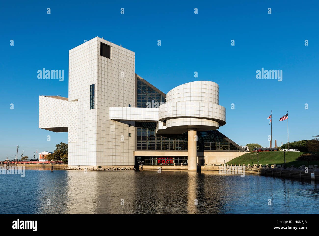 Rock and Roll Hall of Fame, Cleveland, Ohio, USA. Stock Photo