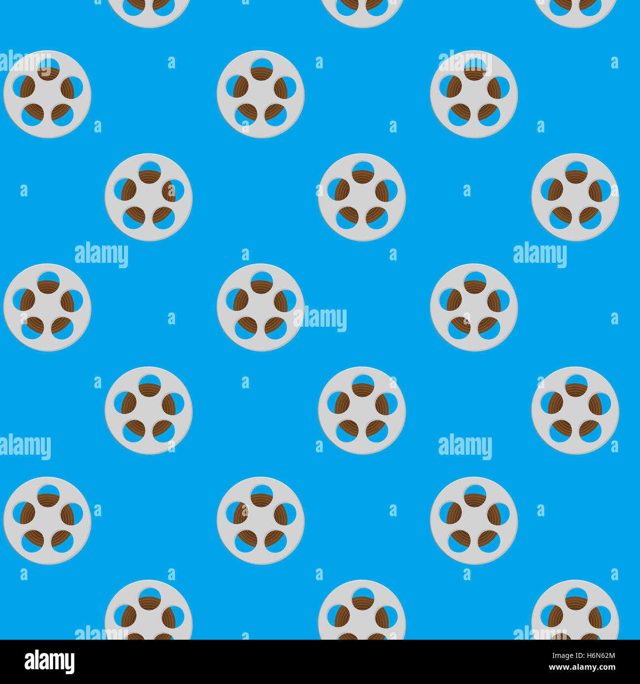 Spool reel filmstrip seamless pattern. Movie reel, cinema and slot