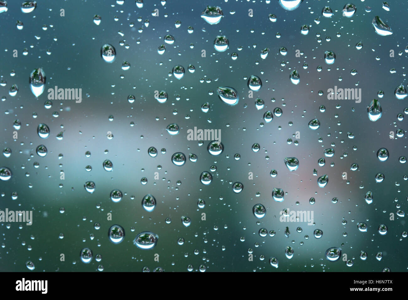 house building houses raindrop mirroring shower wet drop drip drops