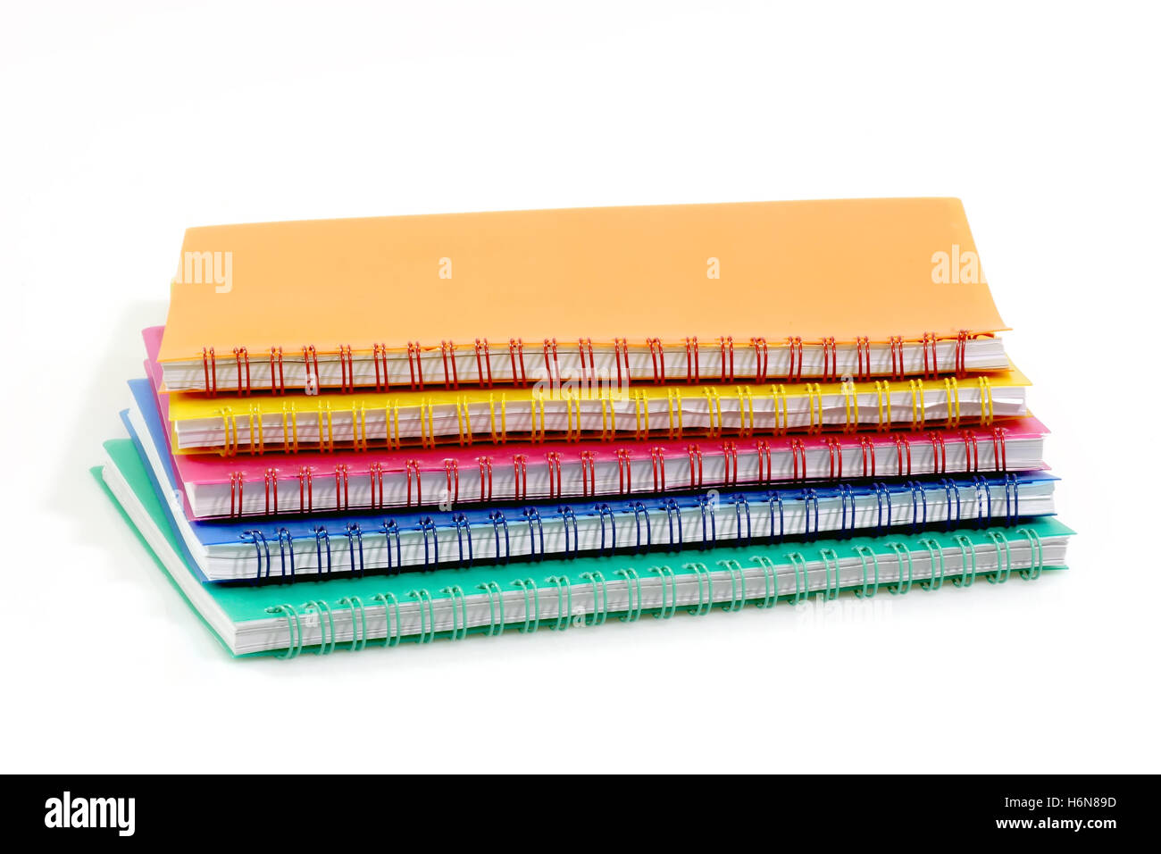 colorful notebooks Stock Photo