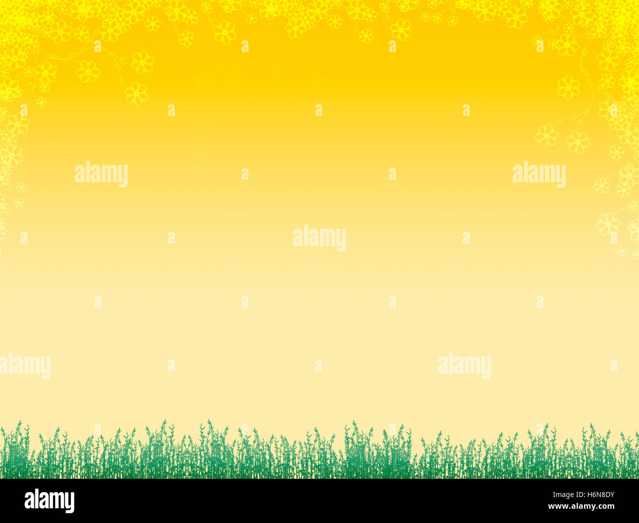background with grass and flowers Stock Photo - Alamy