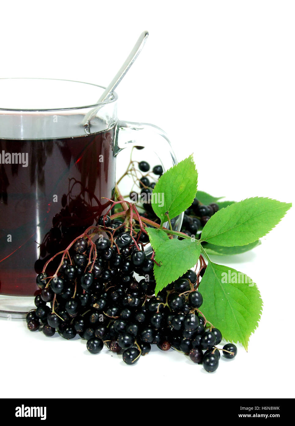elderberry juice Stock Photo