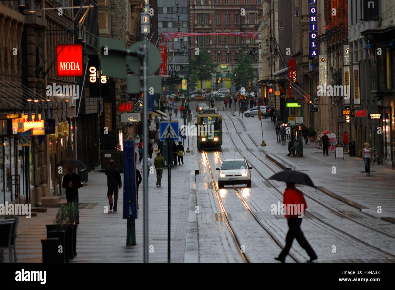 helsinki in the rain Stock Photo Alamy