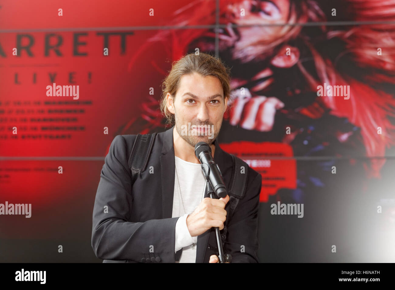 David Garrett, performing at Hubert Burda Media, Explosive Life! Tour promotion, Germany, 2016 Stock Photo