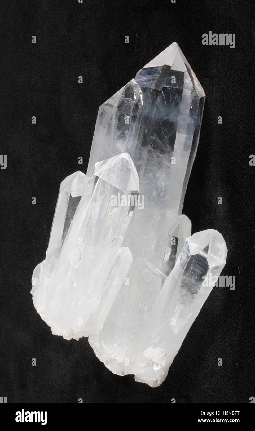 gemstones healing stones rock crystal group Stock Photo