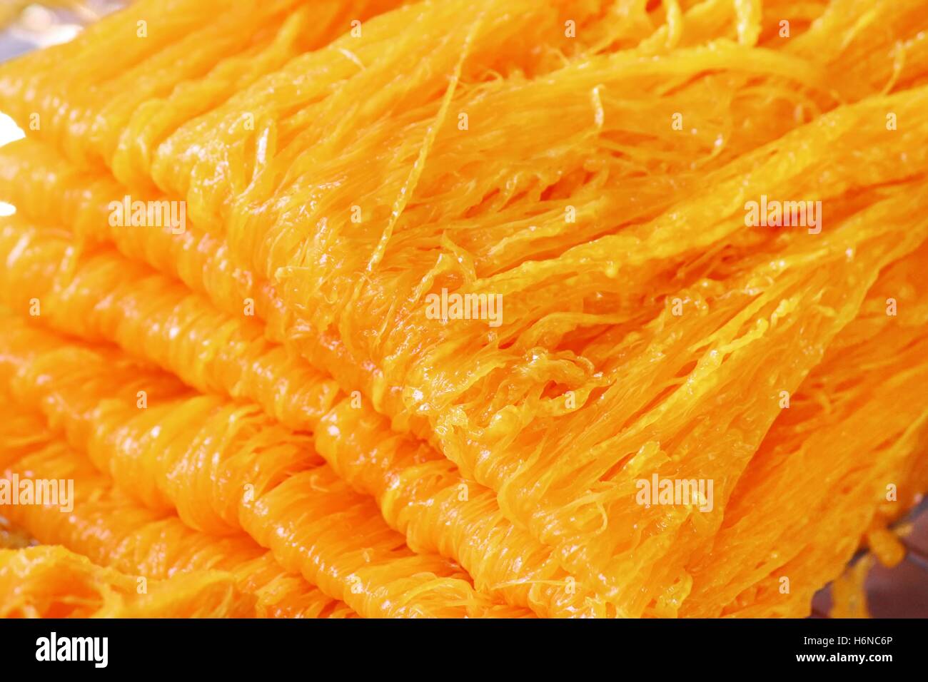 Thai Dessert - Foy Thong Stock Photo