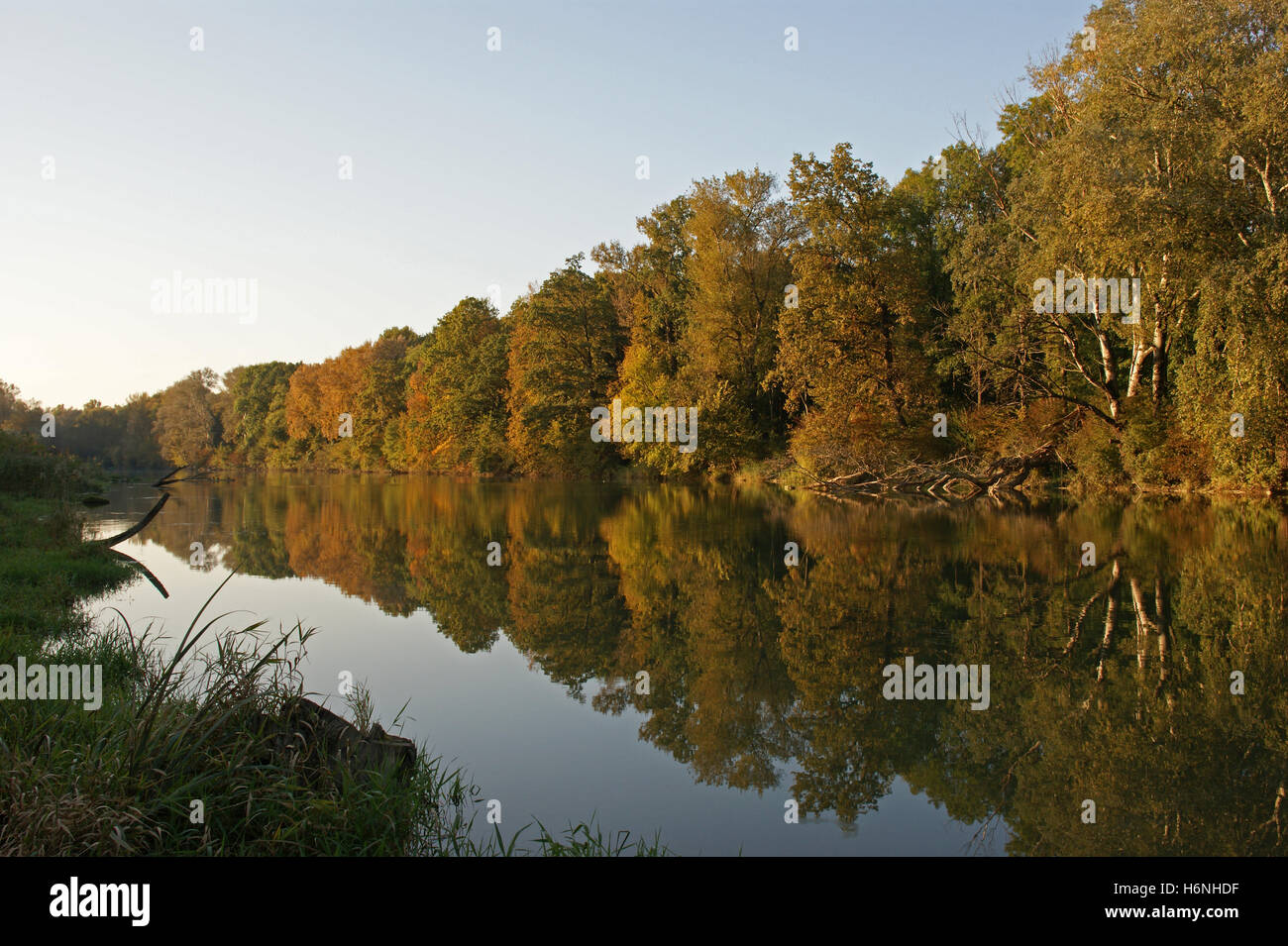 mirrors of autumn Stock Photo