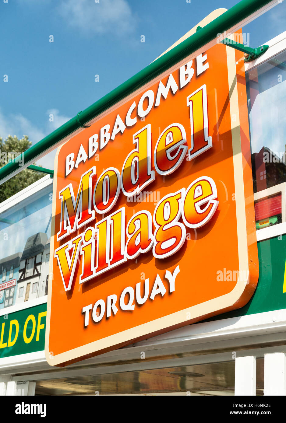 Model Village Torquay, colourful sign at the entrance to