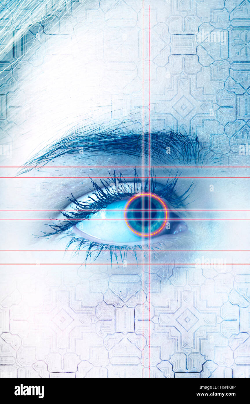 biometric retina scan Stock Photo Alamy