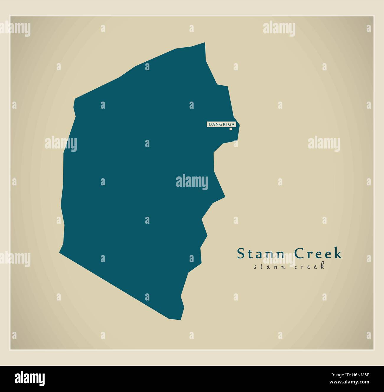 Modern Map - Stann Creek BZ Stock Vector Image & Art - Alamy