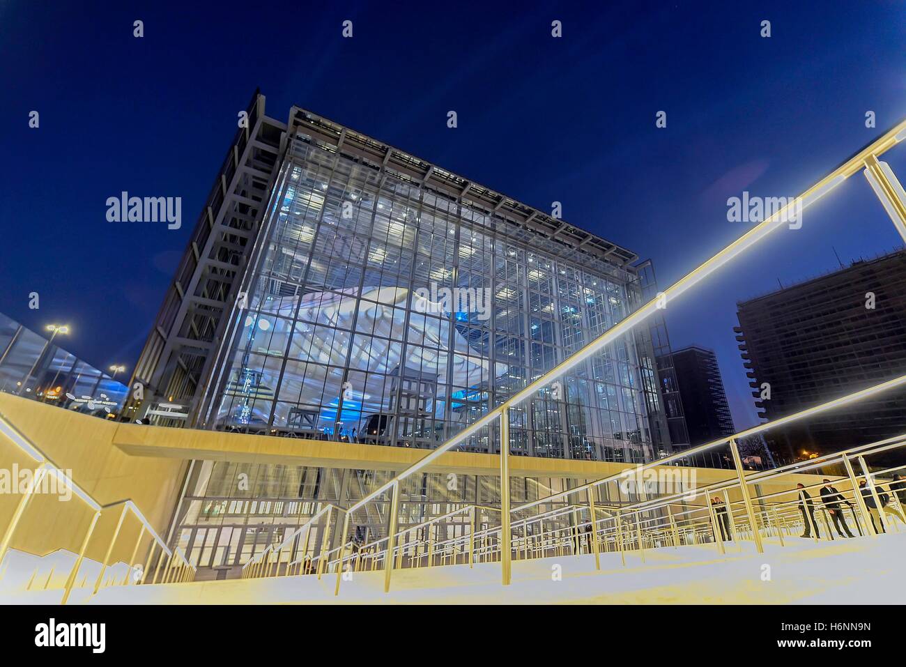 Italy, Rome, 29 October 2016 : Grand opening of Rome-Eur Convention Centre  'La Nuvola'  by architect Massimiliano Fuksas     Ph Stock Photo