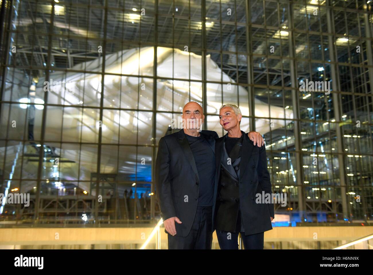 Italy, Rome, 29 October 2016 : Grand opening of Rome-Eur Convention Centre  'La Nuvola'  by architect Massimiliano Fuksas. In th Stock Photo