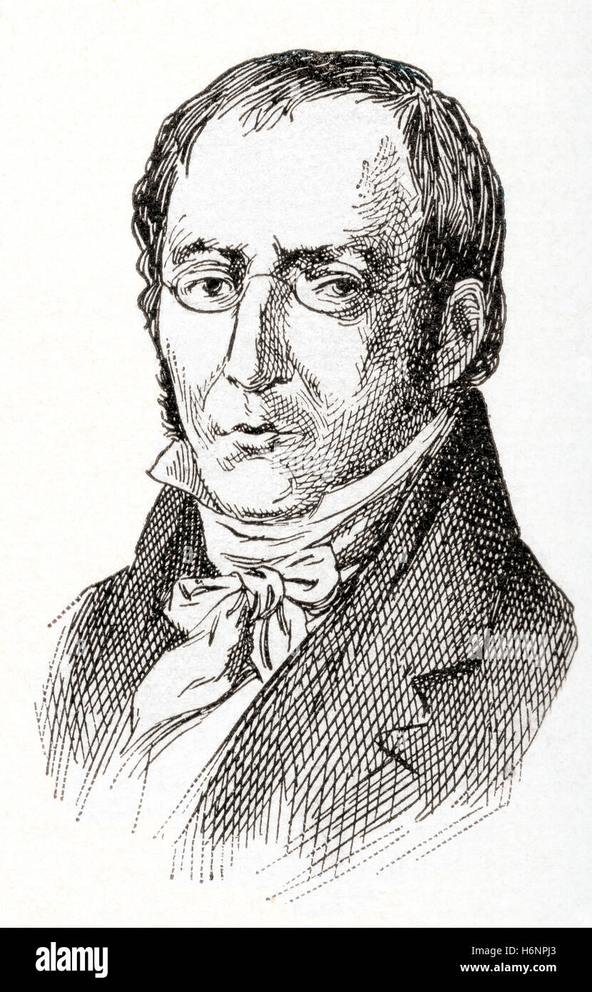 Jean-Étienne Dominique Esquirol, 1772 – 1840.  French psychiatrist. Stock Photo