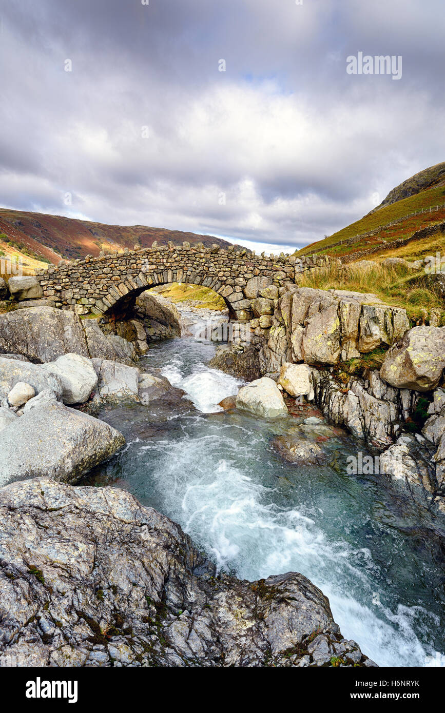Stockley Bridge in the Lake District National Park in Cumbria Stock Photo