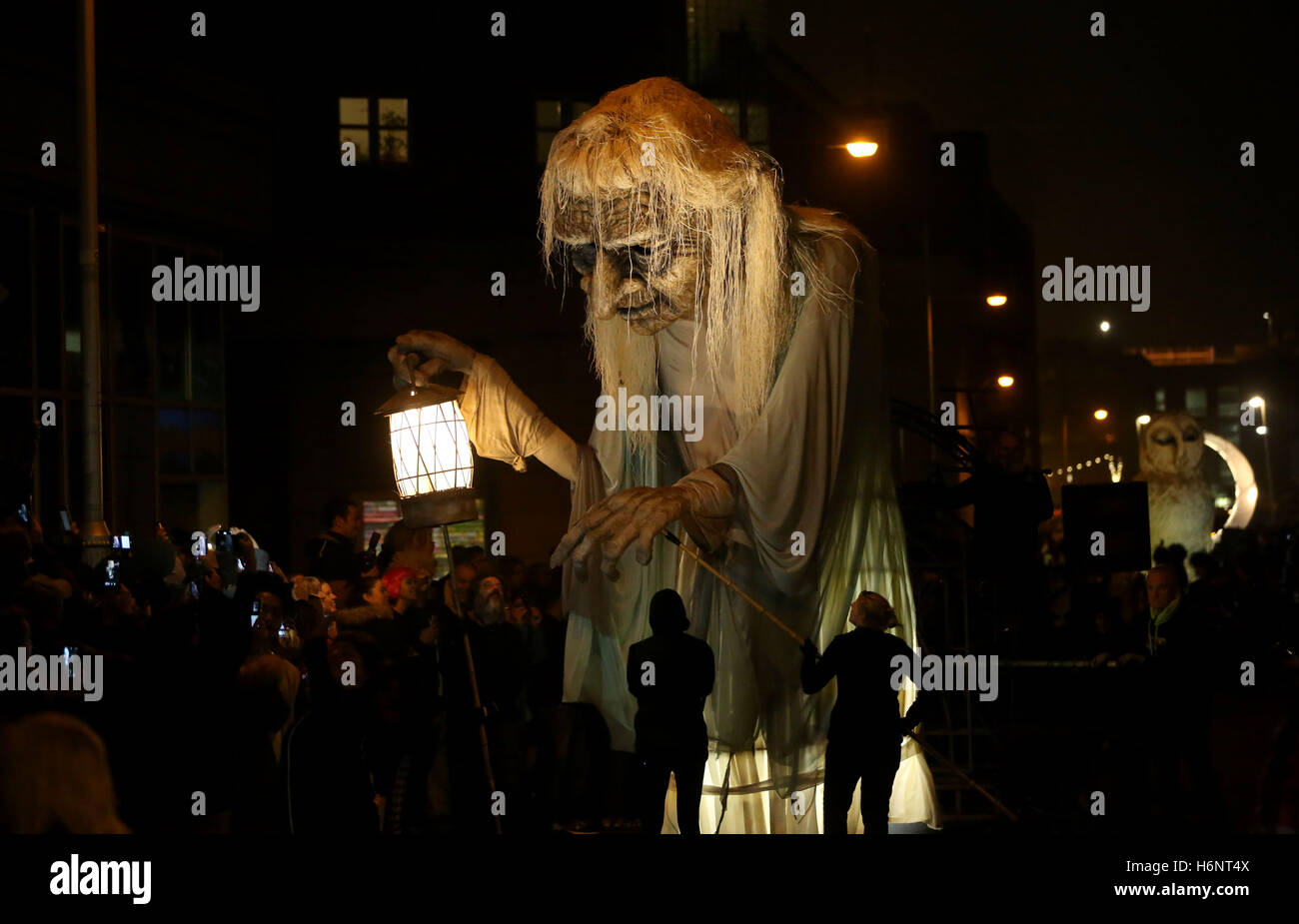 The Macnas arts company holds a Halloween parade in Dublin city centre