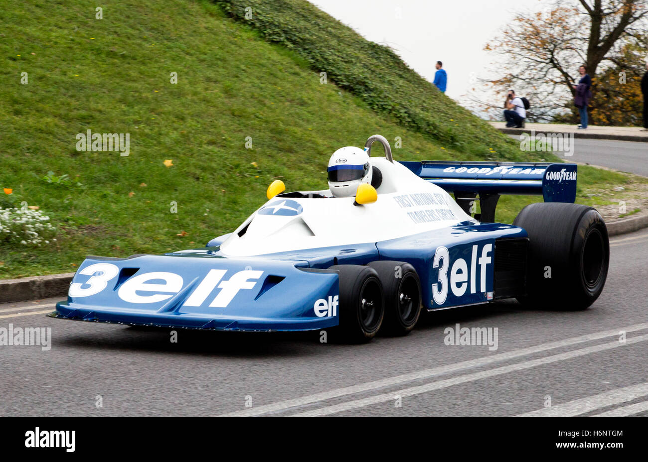 Tyrrells Radical six Wheeled Racing Car At The Classic Car Show Alexander Palace London 2016 Stock Photo