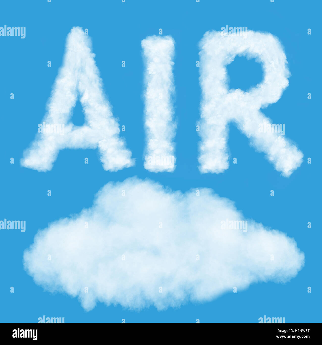 Air natural cloud word on the blue sky Stock Photo Alamy