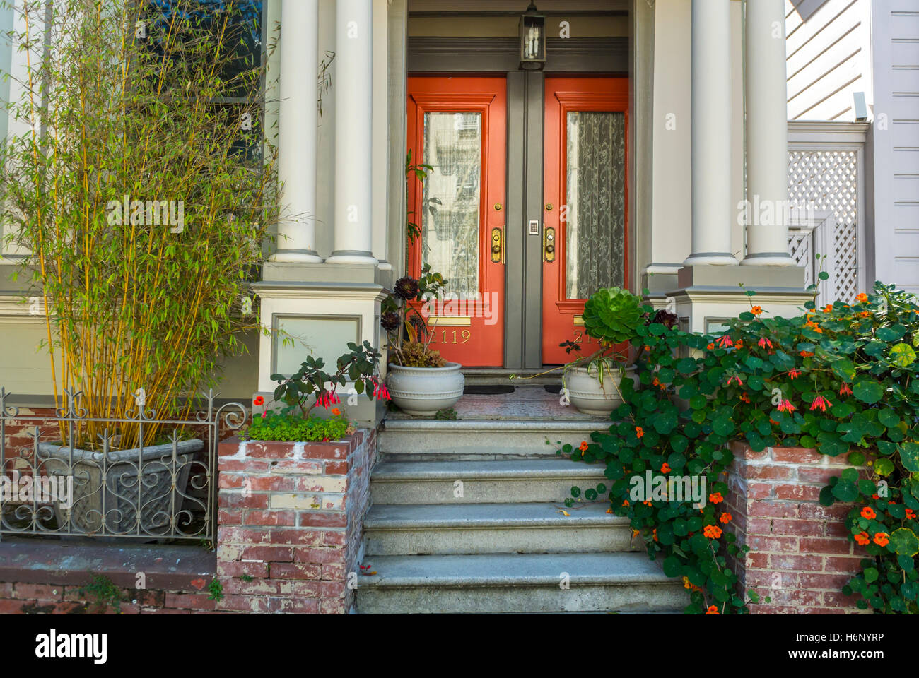 San Francisco Ca Usa Victorian Age Architecture Townhouse