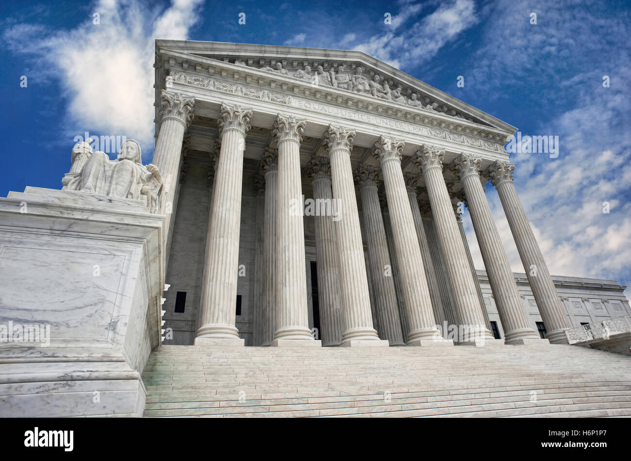 American Supreme Court building in Washington DC. Stock Photo