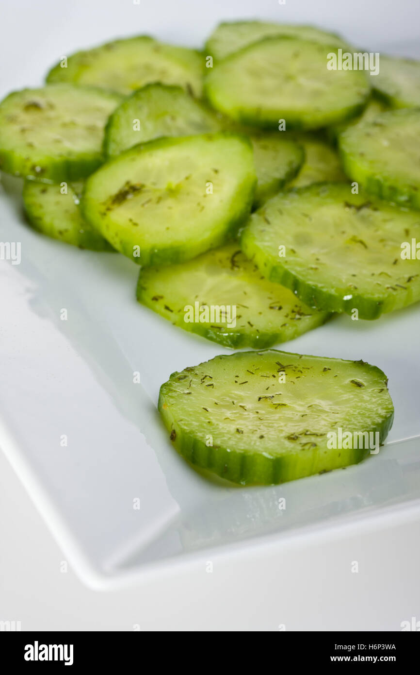 cucumber salad with dill Stock Photo