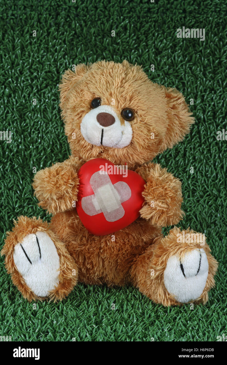 broken heart teddy bear