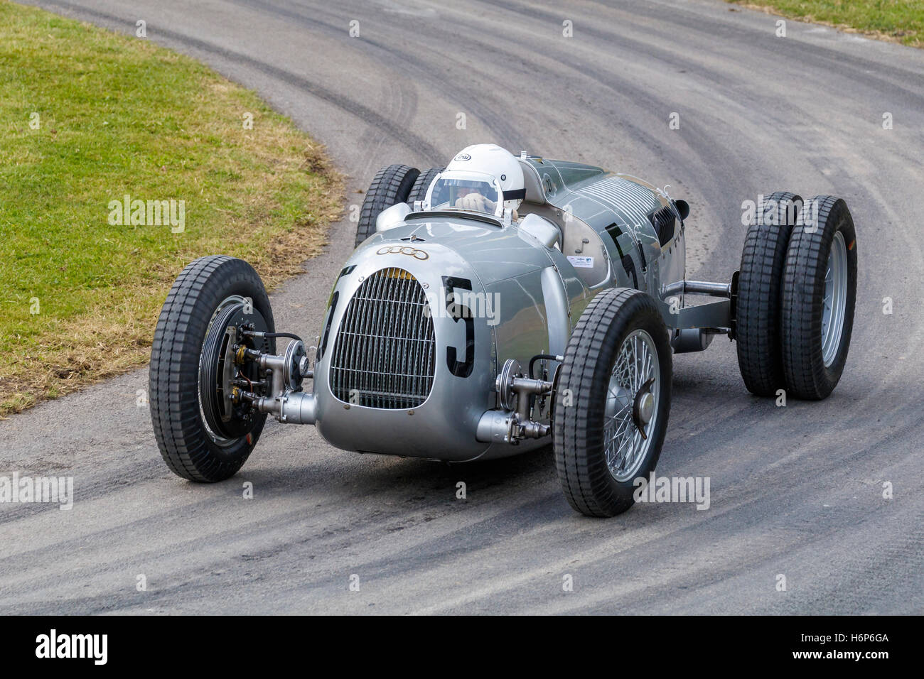 1936 type Auto Union Type C with driver Timo Witt at 2016 Goodwood Festival  of Speed, Sussex, UK Stock Photo - Alamy