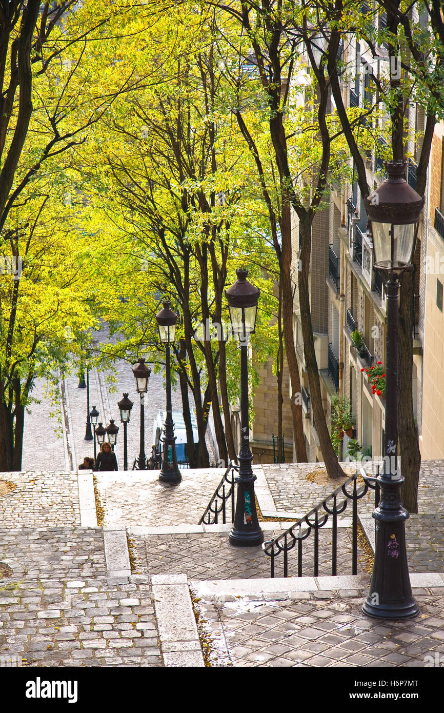 stairs to montmartre Stock Photo