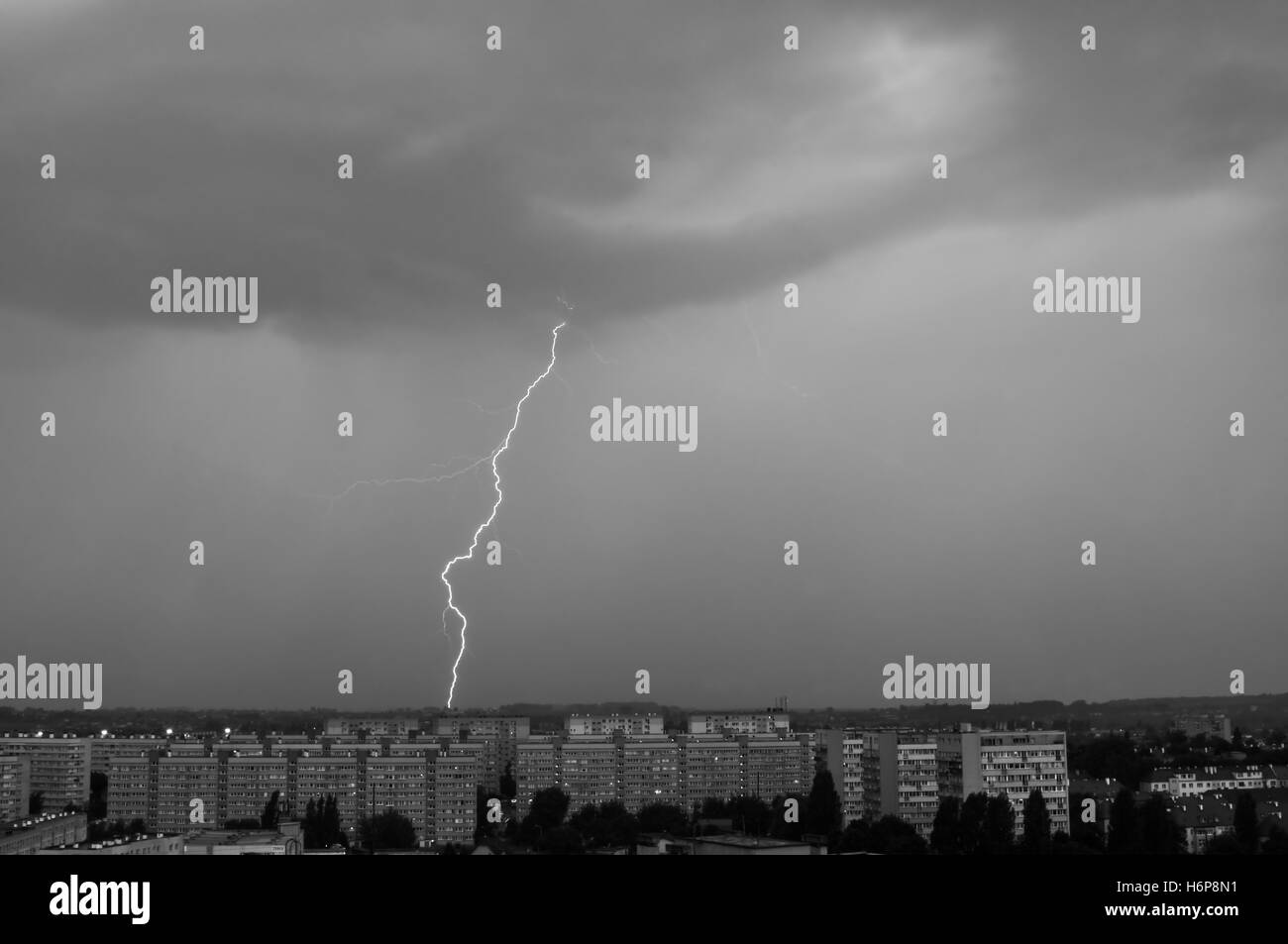 Thunder And Lightning During The Storm Stock Photo Alamy