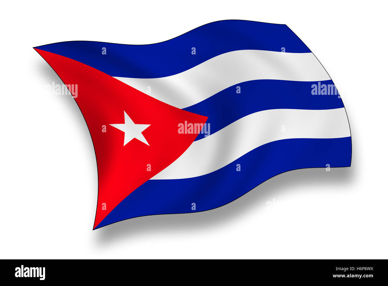 flag of cuba Stock Photo