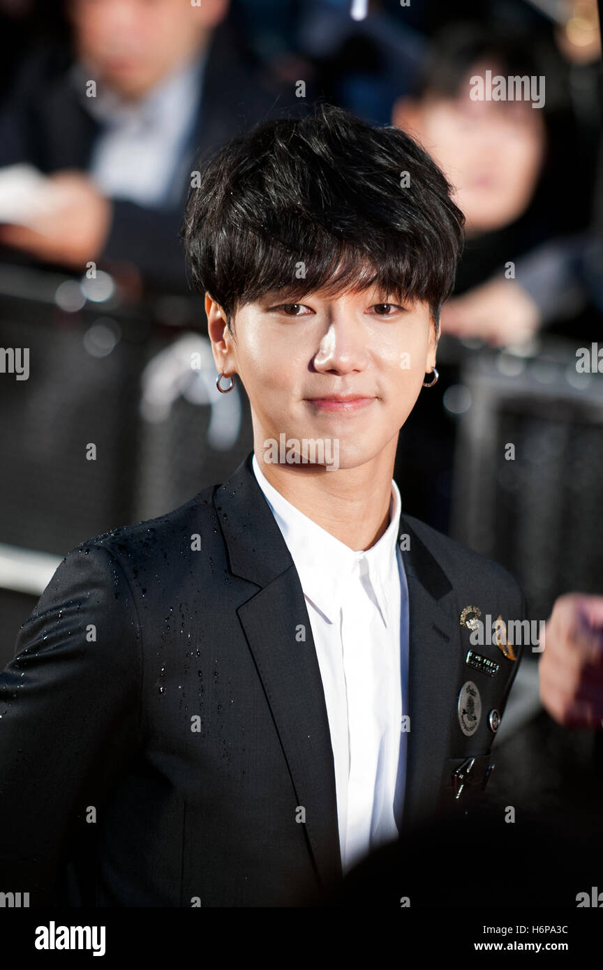 Yesung of South Korean boy band Super Junior attends the red carpet opening for Tokyo International Film Festival 2016. Stock Photo