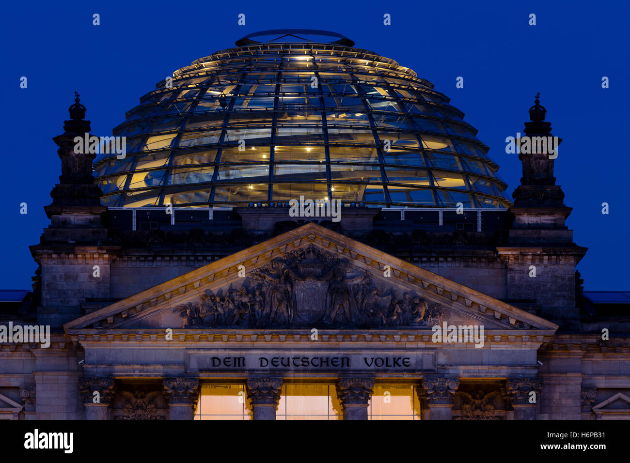 reichstag in berlin in the evening Stock Photo