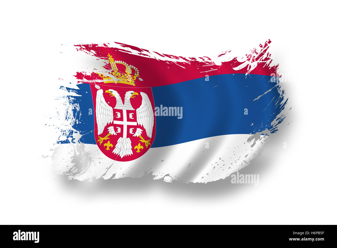 flag national serbia flag blow national pictogram symbol pictograph trade symbol wind serbia texture serbia nationalflagge Stock Photo